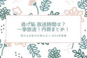 逃げ恥2021年新春スペシャル 放送時間は？内容まとめ！｜逃げるは恥だが役に立つ一挙放送！